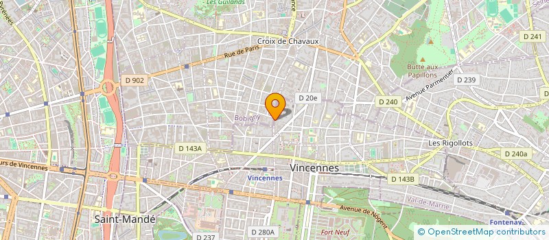 localisation de l'entreprise SYND COPR 106 RUE DE MONTREUIL 94 VINCEN à VINCENNES