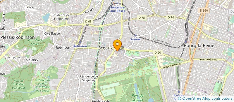 localisation de l'entreprise SYND.COPR. 106 RUE HOUDAN SCEAUX 92 REP à SCEAUX