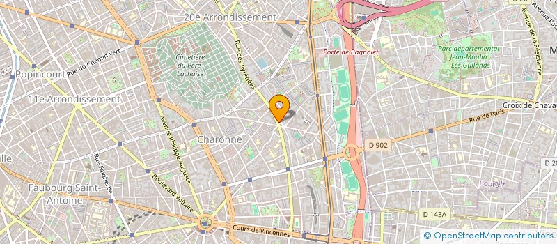 localisation de l'entreprise SYND.COPR. 108 RUE DES PYRENEES PARIS 20  PARIS