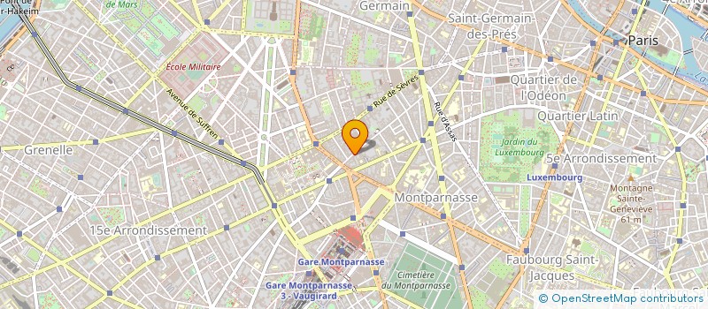 localisation de l'entreprise SYND.COPR. 109-111 R. DU CHERCHE MIDI 75  PARIS