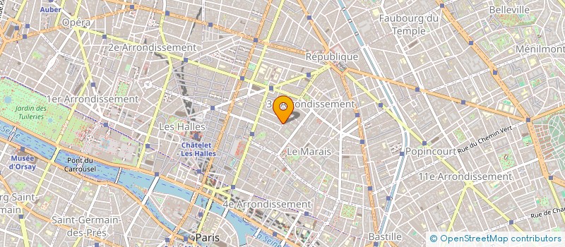 localisation de l'entreprise SYND.COPR. 109-111 R. DU TEMPLE 4 RUE MO  PARIS