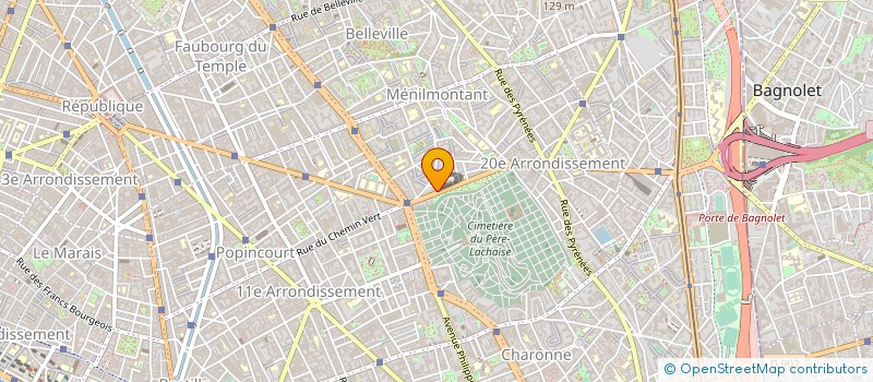 localisation de l'entreprise SYND.COPR. 11 AV GAMBETTA 75020 PARIS RE  PARIS