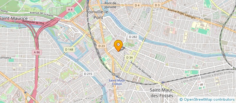 localisation de l'entreprise SYND.COPR. 11 AV MARINVILLE 94   SAINT M à SAINT-MAUR-DES-FOSSES