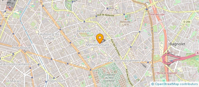 localisation de l'entreprise SYND COPR 11 AV PERE LACHAISE  PARIS