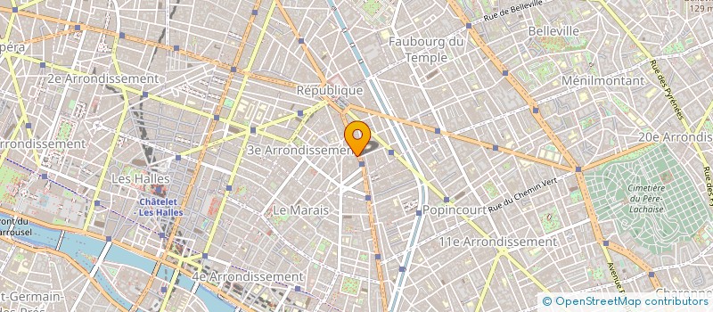 localisation de l'entreprise SYND.COPR. 11 BD DU TEMPLE PARIS 3 REP P  PARIS