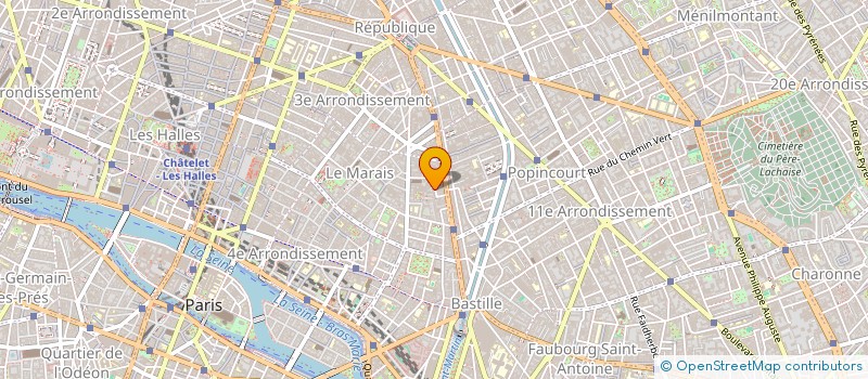 localisation de l'entreprise SYND COPR 11 RUE DES ARQUEBUSIERS  PARIS