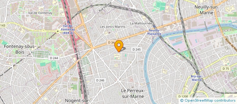 localisation de l'entreprise SYND.COPR.11 RUE DU PROGRES  LE PERREUX-SUR-MARNE