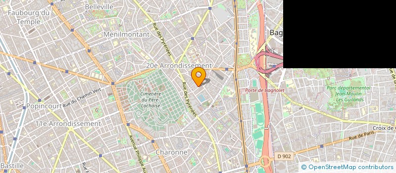 localisation de l'entreprise SYND.COPR. 11 VILLA STENDHAL    75020 PA  PARIS