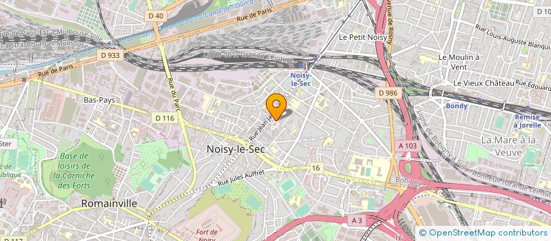 localisation de l'entreprise SYND.COPR. 110 BD MICHELET 93   NOISY LE à NOISY-LE-SEC