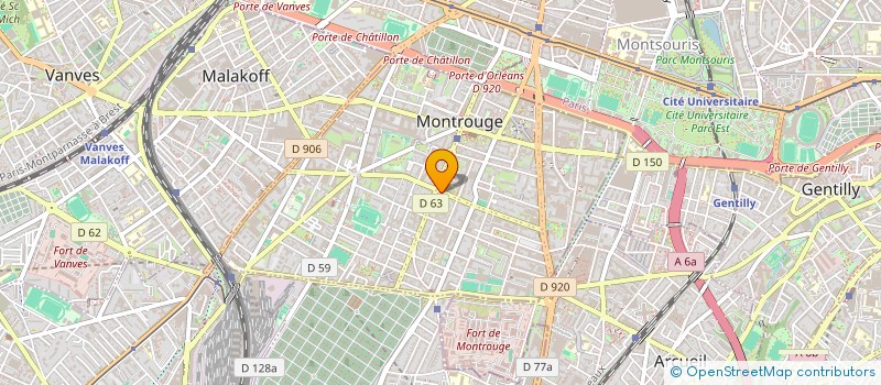 localisation de l'entreprise SYND.COPR. 111 RUE DE BAGNEUX   92 MONTR  MONTROUGE