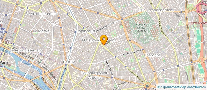 localisation de l'entreprise SYND.COPR. 115 BD VOLTAIRE PARIS 11 REP  PARIS