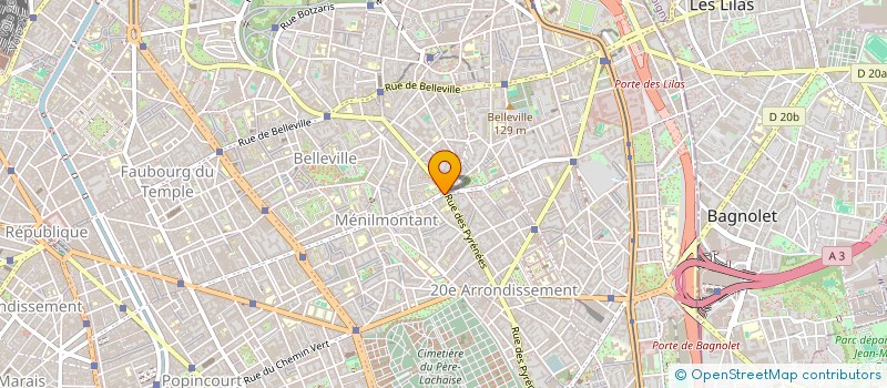 localisation de l'entreprise SYND COPR 116 RUE DE MENILMONTANT 75020 PARIS  PARIS