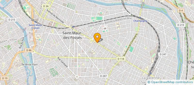 localisation de l'entreprise SYND.COPR. 117 119 AVE FOCH 94  SAINT-MAUR-DES-FOSSES