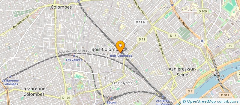 localisation de l'entreprise SYND.COPR. 11B RUE NICOLO       75016 PA à BOIS-COLOMBES