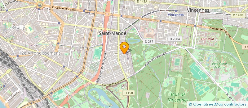 localisation de l'entreprise SYND.COPR. 12 AV. BENOIT LEVY 94 ST MAND à SAINT-MANDE