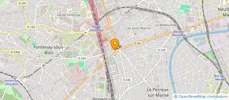 localisation de l'entreprise SYND.COPR. 12 BD FONTENAY LE    PERREUX  LE PERREUX-SUR-MARNE