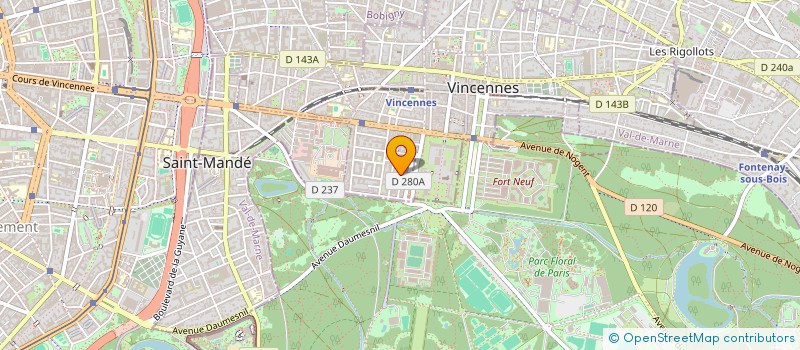 localisation de l'entreprise SYND.COPR. 12 RUE LOUIS BESQUEL 94 VINCE à VINCENNES