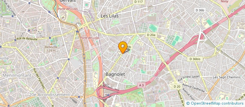 localisation de l'entreprise SYND.COPR. 120 AV. GAMBETTA 93 BAGNO à BAGNOLET