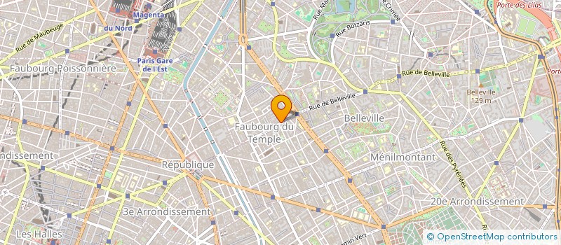 localisation de l'entreprise SYND.COPR. 121 RUE DU FG DU TEMPLE PARIS  PARIS