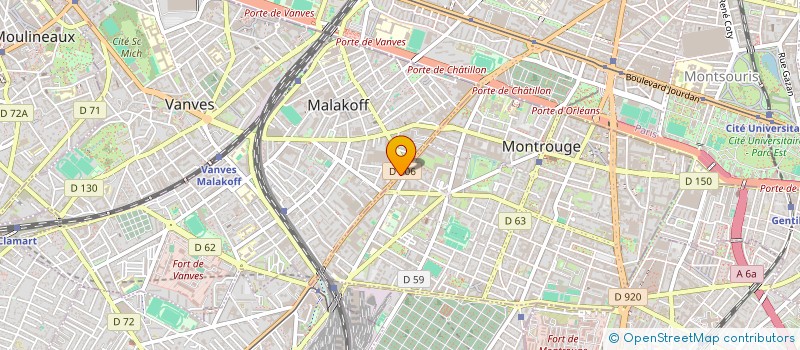 localisation de l'entreprise SYND COPR 121 RUE PIERRE BROSSOLETTE  MONTROUGE