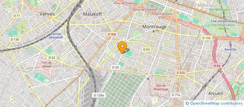 localisation de l'entreprise SYND.COPR. 124 126 RUE MAURICE  ARNOUX  MONTROUGE