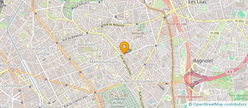 localisation de l'entreprise SYND.COPR. 124 R DE MENILMONTANT 75020 P  PARIS