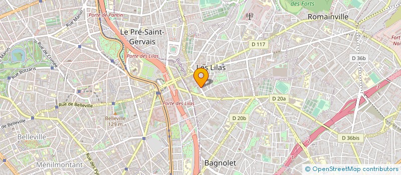 localisation de l'entreprise SYND.COPR. 126 128 AV GAMBETTA REP SA CA à LES LILAS