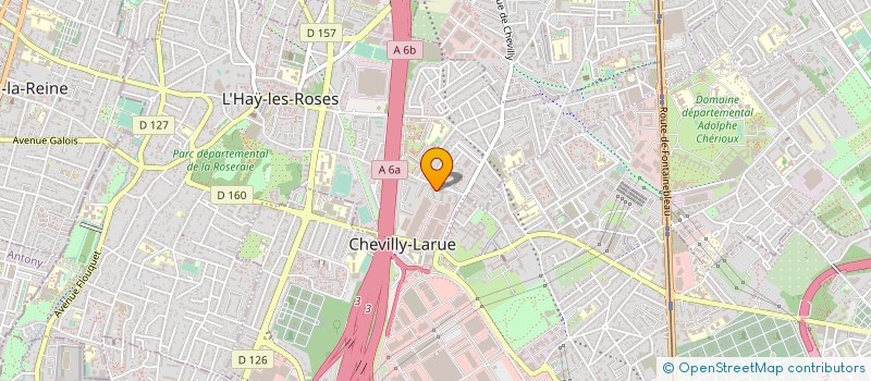 localisation de l'entreprise SYND.COPR. 126 RUE DE CHEVILLY 94 L HAY à L'HAY-LES-ROSES