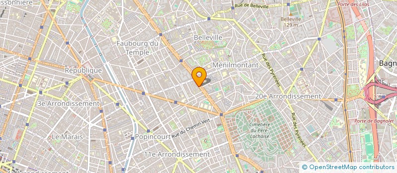 localisation de l'entreprise SYND COPR 127 BOULEVARD MENILMONTANT 75011 PARIS  PARIS