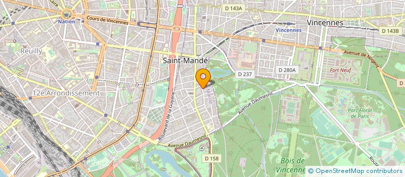 localisation de l'entreprise SYND.COPR. 13 15 R. JEANNE D ARC 94 SAIN à SAINT-MANDE