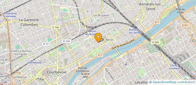 localisation de l'entreprise SYND.COPR. 13 AU 15 AV GALLIENI COURBEVO à COURBEVOIE