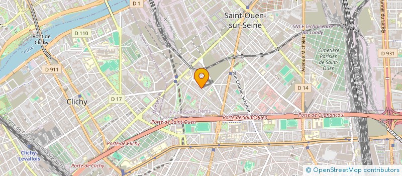 localisation de l'entreprise SYND.COPR. 13 AU 15 RUE JULES VERNE 93 à SAINT-OUEN-SUR-SEINE