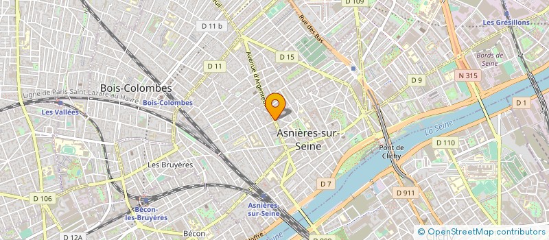 localisation de l'entreprise SYND.COPR. 13 AU 31 R LAVOISIER 92 RUEIL  ASNIERES-SUR-SEINE