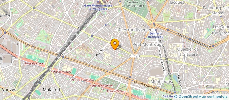 localisation de l'entreprise SYND.COPR. 13 RUE BAILLOU PARIS 14 REP P  PARIS