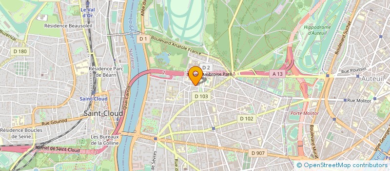 localisation de l'entreprise SYND.COPR. 13 RUE MOLLIEN 92 BOULOGNE à BOULOGNE-BILLANCOURT