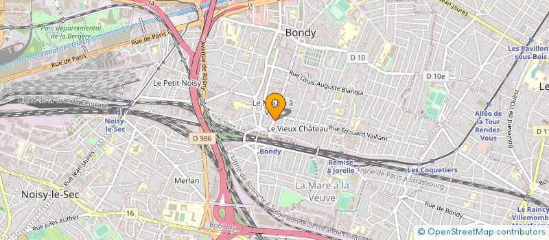 localisation de l'entreprise SYND.COPR. 139 AV. CARNOT 93    BONDY RE  BONDY