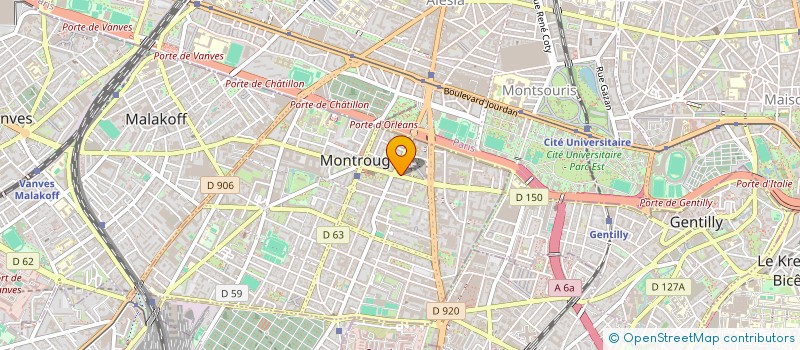 localisation de l'entreprise SYND COPR 14 AU 16 RUE GABRIEL PERI 92  MONTROUGE