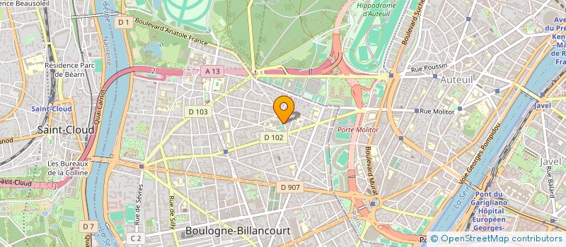 localisation de l'entreprise SYND.COPR. 14 RUE DE SILLY 92 BOULOGNE à BOULOGNE-BILLANCOURT