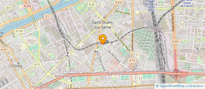 localisation de l'entreprise SYND.COPR. 14 RUE DES ROSIERS 93 ST OUE à SAINT-OUEN-SUR-SEINE