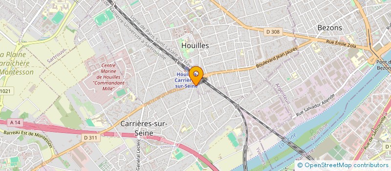 localisation de l'entreprise SYND.COPR. 14 RUE DU 4 SEPTEMBRE 78 HOUI  CARRIERES-SUR-SEINE