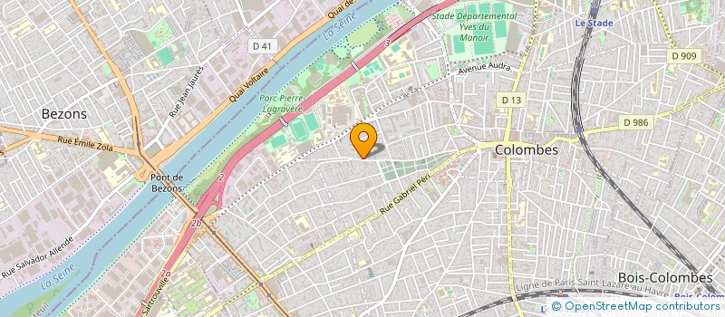 localisation de l'entreprise SYND.COPR. 140-148 RUE SALVADOR ALLENDE  COLOMBES