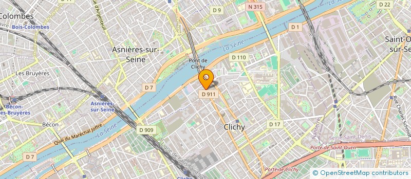 localisation de l'entreprise SYND.COPR. 143 145 BD JEAN JAURES 9 à CLICHY