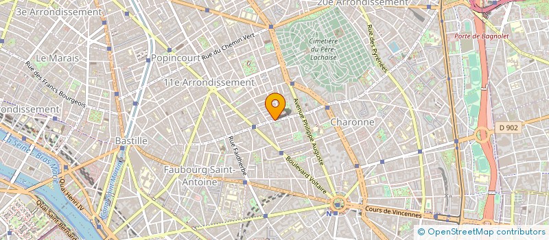 localisation de l'entreprise SYND.COPR. 143 RUE DE CHARONNE  75011 PA  PARIS