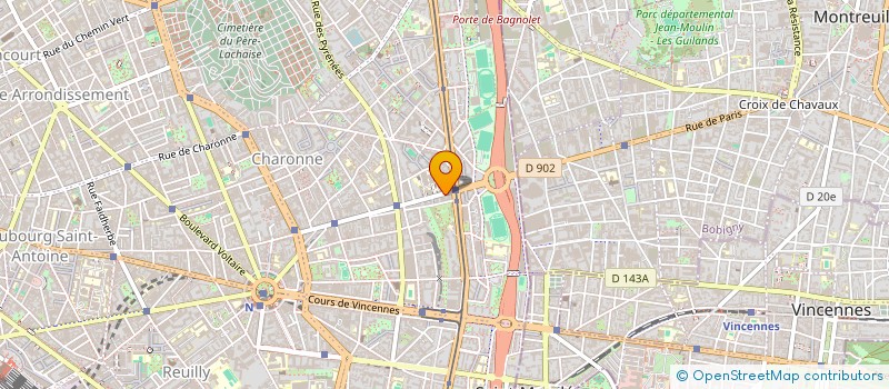 localisation de l'entreprise SYND.COPR. 144 RUE D AVRON 75020 PARIS R  PARIS