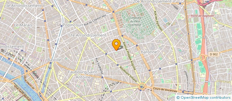 localisation de l'entreprise SYND COPR 147 RUE DE CHARONNE  PARIS