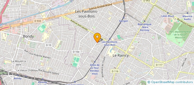 localisation de l'entreprise SYND.COPR. 148 AV FRANKLIN 93 LES PAVI à LES PAVILLONS-SOUS-BOIS