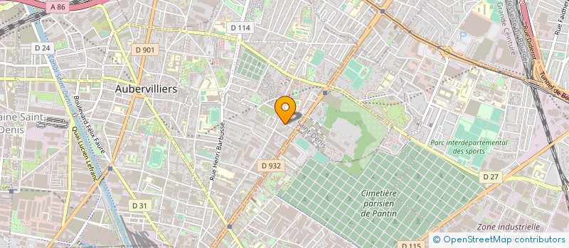 localisation de l'entreprise SYND.COPR. 148 RUE RECHOSSIERE  93 AUBER  AUBERVILLIERS