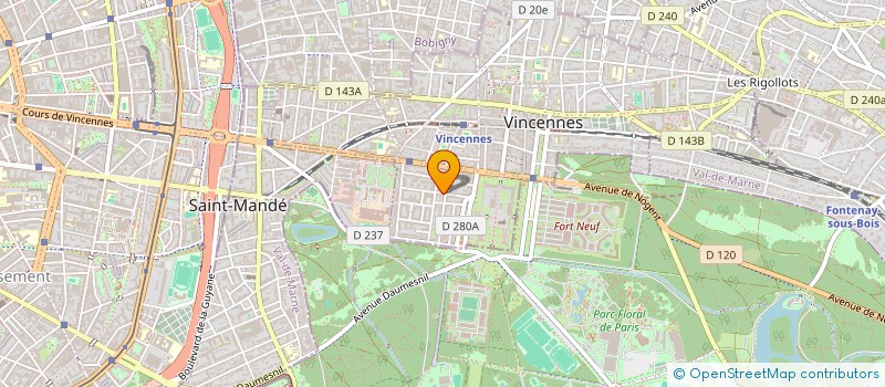 localisation de l'entreprise SYND.COPR. 149 RUE DE BAGNOLET 75020 PA à VINCENNES
