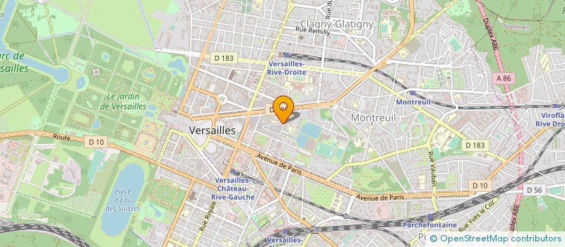 localisation de l'entreprise SYND.COPR. 15 15 BIS RUE SAINT  SIMON 78 à VERSAILLES