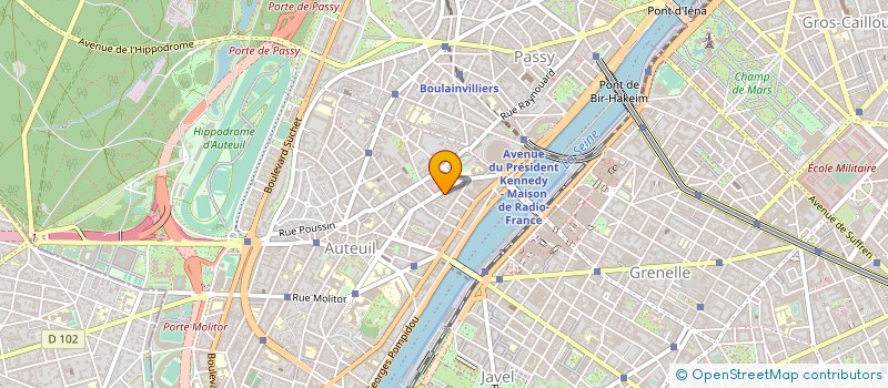 localisation de l'entreprise SYND.COPR. 15 BIS AVE THEOPHILE GAUTIER  PARIS